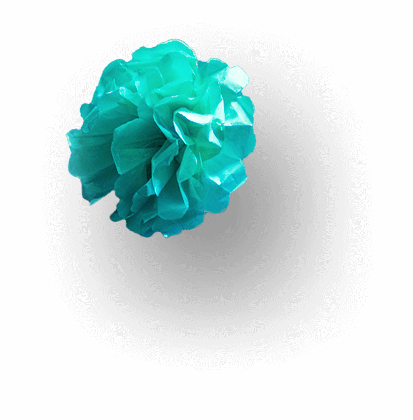 Flor de papel azul